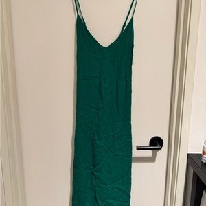 Reformation Teal Spaghetti Strap Maxi Dress